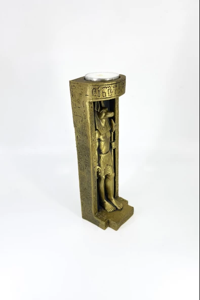 Antik Mısır Anubis Mumluk - Resim 4