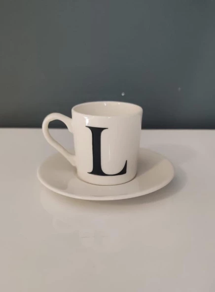 DECORIUM KUM L HARFLİ KAHVE FİNCANI ürün görseli 1