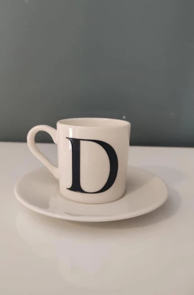 DECORIUM KUM D HARFLİ KAHVE FİNCANI ürün görseli 1