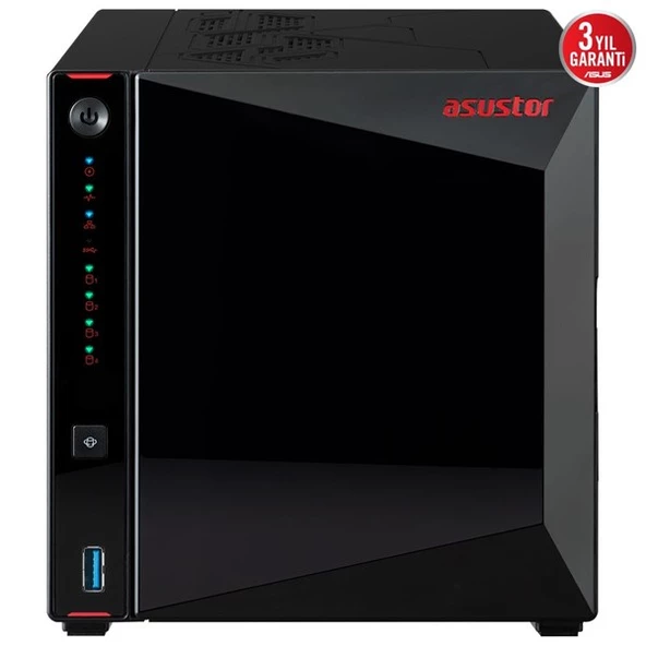 ASUSTOR AS5404T-16GB CELERON N5105-16GB RAM-4-diskli Nas Sunucu (Disksiz) ürün görseli 1