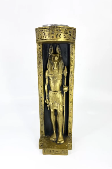Antik Mısır Anubis Mumluk - Resim 6