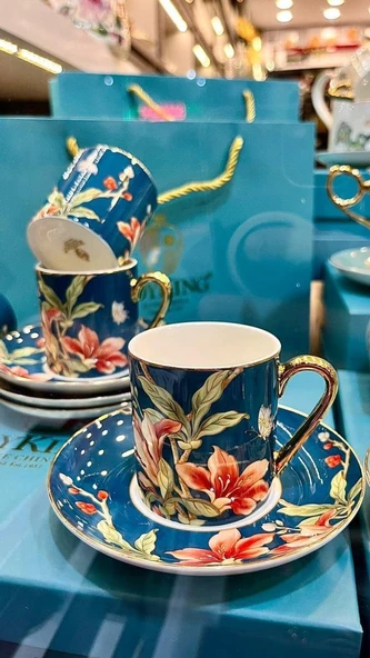 ROYKING DEBORA 6 LI KAHVE FİNCANI  BONE CHINA ürün görseli 1