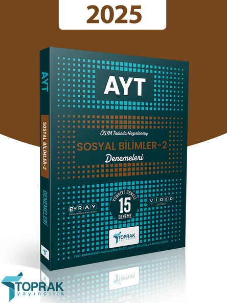 Toprak 2025 Model AYT Sosyal Bilimler-2 15'li Deneme ürün görseli 1
