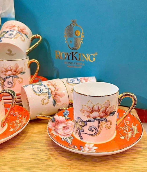 ROYKING MİLENA 6 LI KAHVE FİNCANI BONE CHINA ürün görseli 1