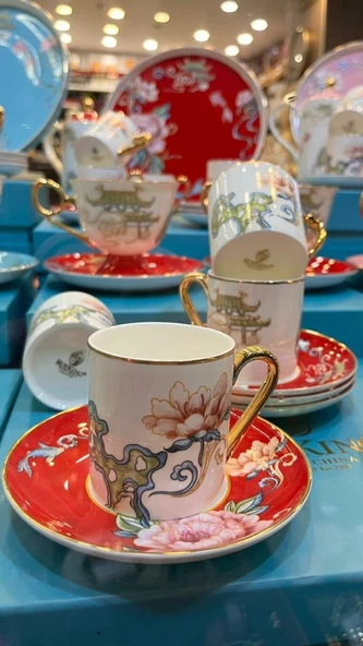 ROYKING İRENA 6 LI KAHVE FİNCANI BONE CHINA ürün görseli 1