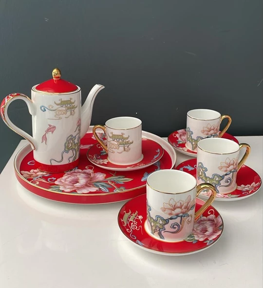 ROYKING İRENA 11 PARÇA KAHVE SETİ BONE CHINA ürün görseli 1