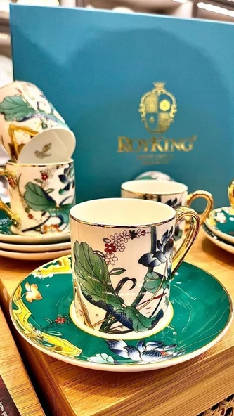 ROYKING CARLOTTA 6 LI KAHVE FİNCANI  BONE CHINA ürün görseli 1