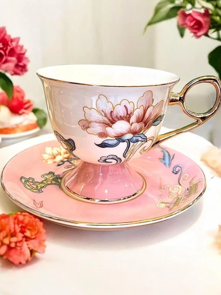 ROYKING ZOA 2 Lİ ÇAY FİNCANI BONE CHINA ürün görseli 1