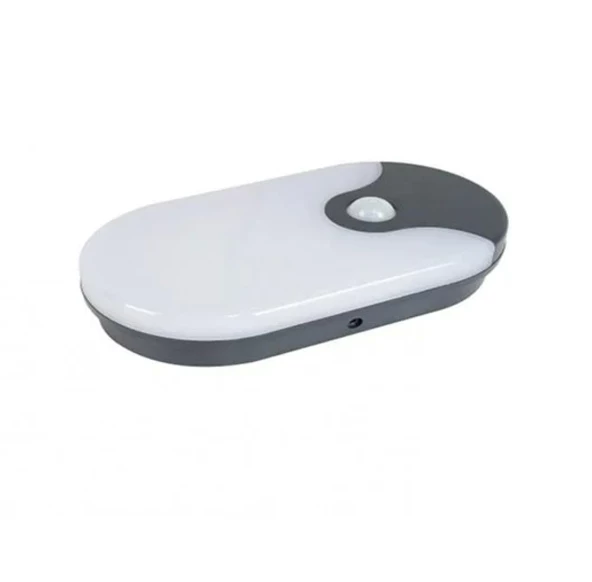 CATA Palermo 18w GÜNIŞIĞI Oval Sensörlü Led Duvar Aplik Dış Mekan Armatür 4000k IP44 18 Watt 220 Volt ürün görseli 1