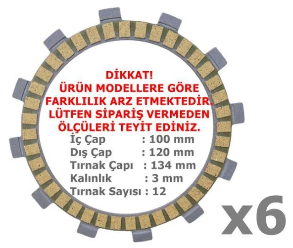 CF MOTO SR250-NK250 DEBRİYAJ BALATASI 6 LI ürün görseli 1