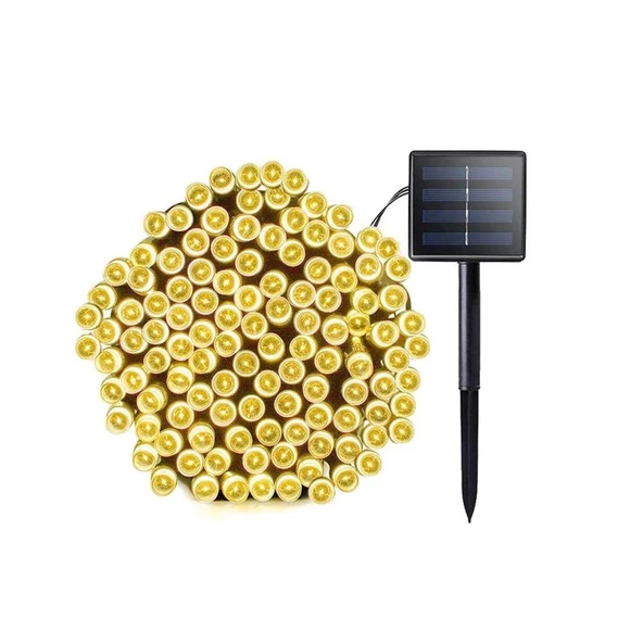 Solar Güneş Enerjili Dış Bahçe 8 Modlu 20Metre 200 Led Aydınlatma ürün görseli 1