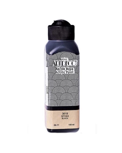 Artdeco Akrilik Boya 140 ml Siyah ürün görseli 1