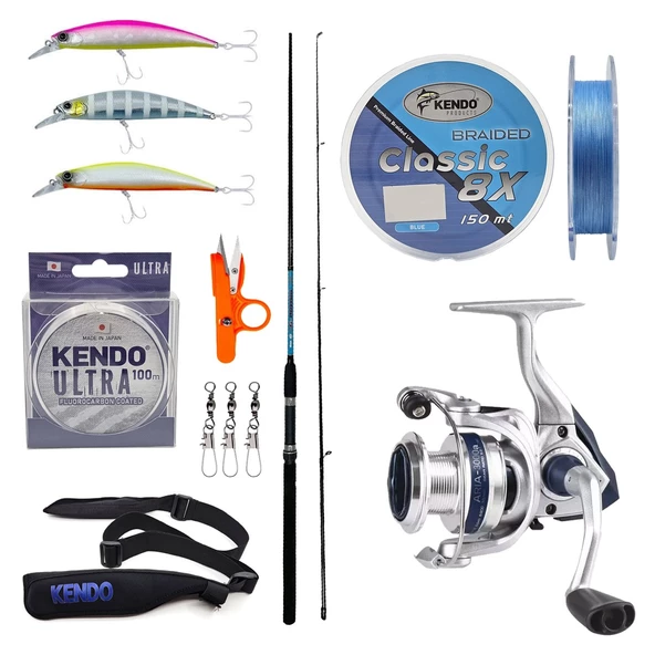 YekOutdoor Spin Olta Seti Okuma G-Power Spin 8' 240cm 15-40 gr 2 Parça Spin Kamışı&Okuma ARIA-3000a Painting Silver 1BB Olta Makinesi ürün görseli 1
