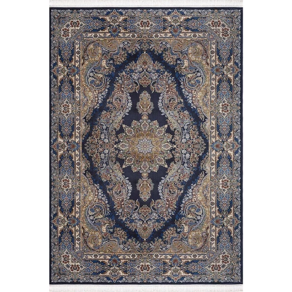 ARTEMİS HALI SİLK - 05156A - İPEK HALI LACİVERTİ 200X300 ürün görseli 1