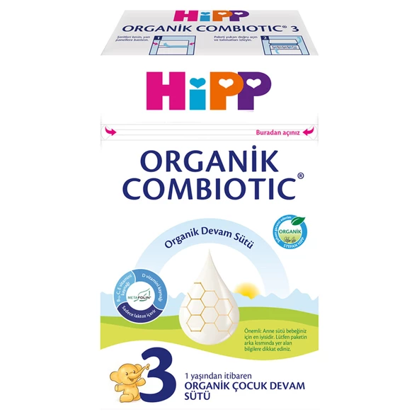 Hipp 3 Organik Combiotic Devam Sütü 600 Gr 2 Adet ürün görseli 1