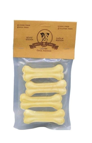Rakun Beyaz Pres Kemik 7,5cm 4'lü ürün görseli 1