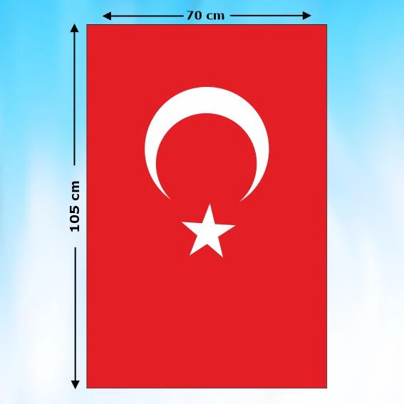 TÜRK BAYRAĞI 105X70 cm ürün görseli 1