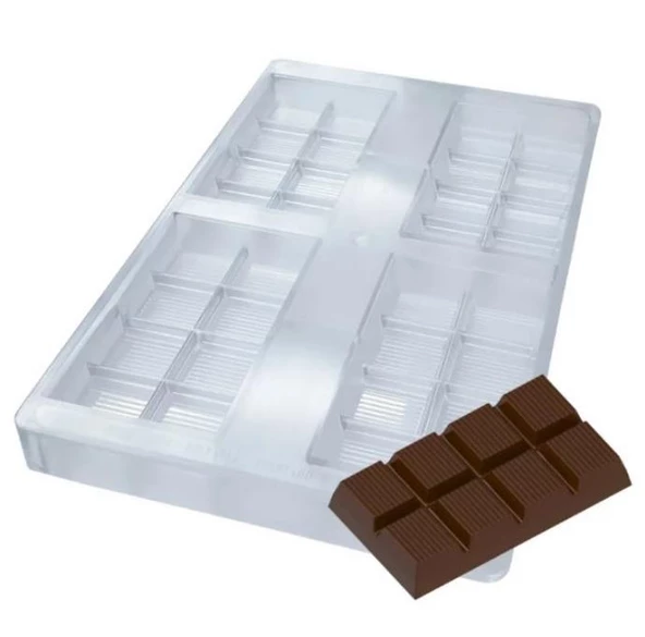 ORİJİNAL POLİKARBON DUBAİ ÇİKOLATA KALIBI 4 LÜ  (210 GR) ürün görseli 1