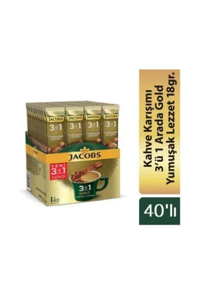 Jacobs YUMUŞAK 3ü1 arada 40 lı KUTU ürün görseli 1