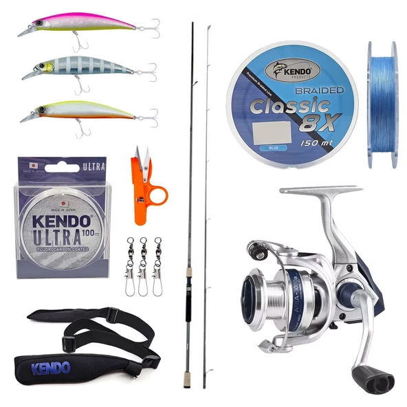YekOutdoor Spin Olta Seti Okuma Azaki Spin 274 cm 12-35 gr 2 Parça Spin Kamışı&Okuma ARIA-3000a Painting Silver 1BB Olta Makinesi ürün görseli 1