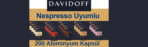 DAVİDOFF 20X10 Adet Kapsül Kahve (Nespresso Uyumlu) davidoff 5 çeşit ürün görseli 1
