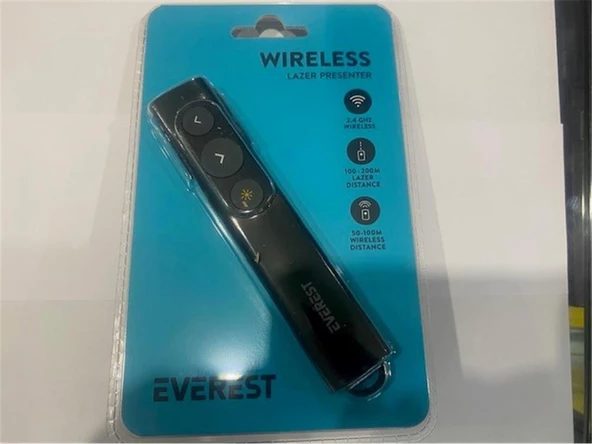 Everest TBA-11 2.4Ghz Kablosuz Type C Profesyonel Sunum Cihazı (100-200mt Lazer)(50-100mt Wıreless ) ürün görseli 1