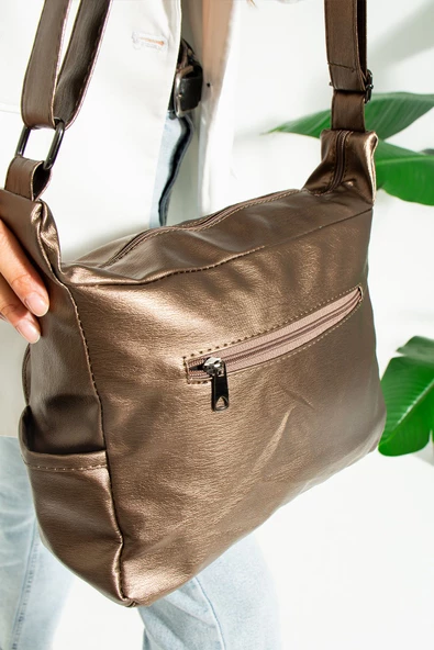 Mega 101 Yerli Yıkama Deri Kadın Çapraz Çanta - Resim 2