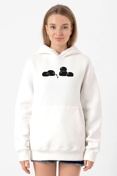 Clannad Anime Dango Daikazoku Beyaz Kadın 3ip Kapşonlu Sweatshirt ürün görseli 1