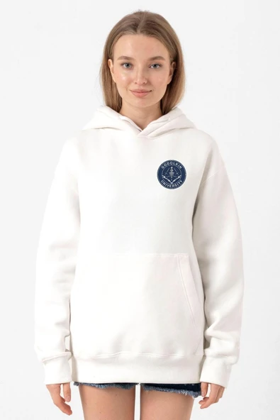 Gen V Godolkin University Emblem Beyaz Kadın 3ip Kapşonlu Sweatshirt ürün görseli 1