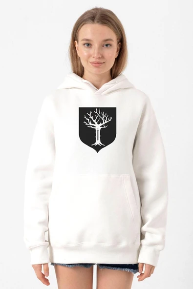 GOT House Forrester Beyaz Kadın 3ip Kapşonlu Sweatshirt ürün görseli 1