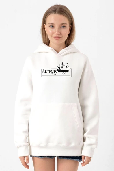 Outlander Artemis Crew Beyaz Kadın 3ip Kapşonlu Sweatshirt ürün görseli 1