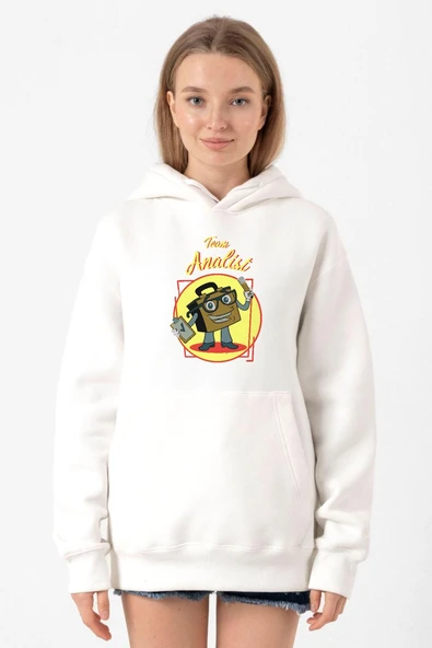The Umbrella Academy Team Analist Beyaz Kadın 3ip Kapşonlu Sweatshirt ürün görseli 1
