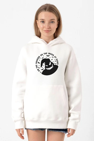 Oogie Boogie Beyaz Kadın 3ip Kapşonlu Sweatshirt ürün görseli 1