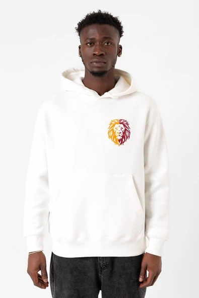 Sarı Kırmızı Leon Beyaz Erkek 3ip Kapşonlu Sweatshirt ürün görseli 1
