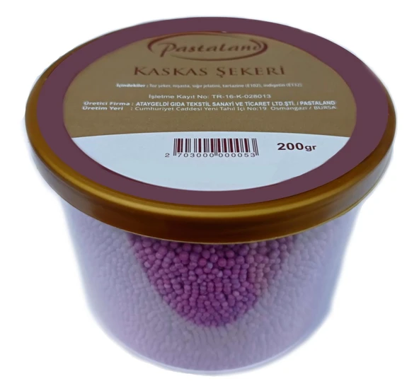 Pastaland Kaskas Şekeri 200 gr (Mor) - Resim 2