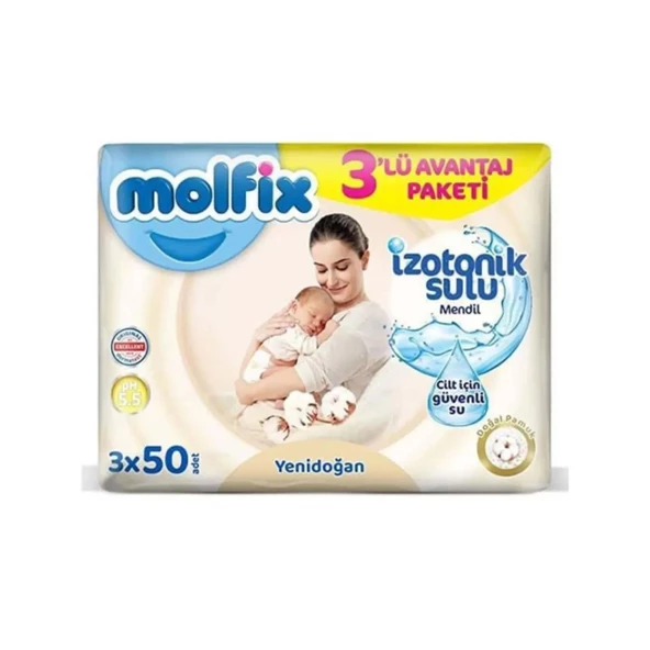 Molfix Islak Mendil Yenidoğan 3x50 Adet 2 ADET ürün görseli 1