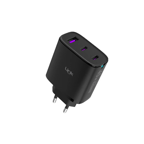 LinkTech C317 45W PD 3.0 QC4.0 2X PD+USB Şarj Adaptörü - Resim 2