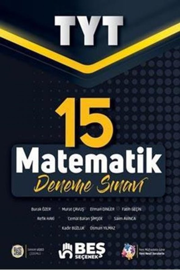 Beş Seçenek Yks Tyt Matematik 15 Deneme Sınavı Video Çözümlü ürün görseli 1