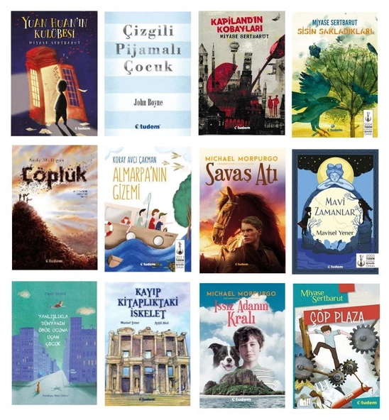 Tudem Okul Kitaplığım Set 12 Kitap (Mavisel Yener + John Boyne + Miyase Sertbarut + Koray Avcı) ürün görseli 1