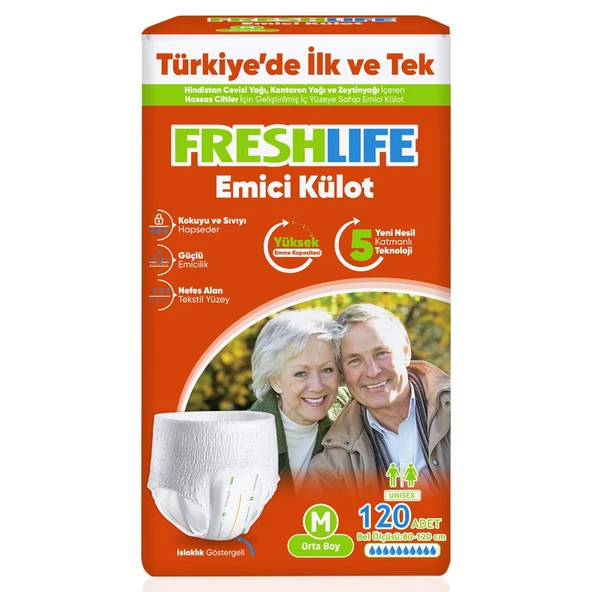 Freshlife Emici Külot M-Medium Beden 120 Adet ürün görseli 1