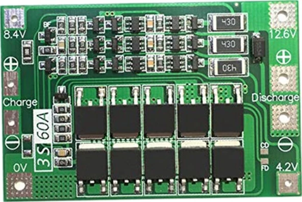 3S 60A Bms Devresi (Balanslı) ürün görseli 1