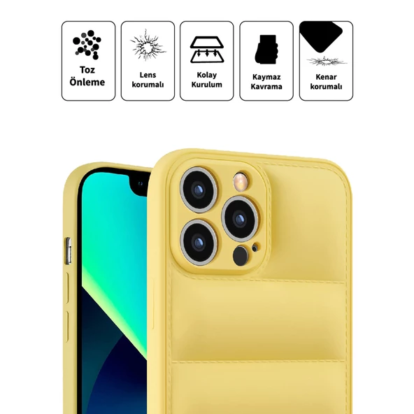 iPhone 14 Pro Dapper Seri Kamera Korumalı Airbag Kapak - Resim 3