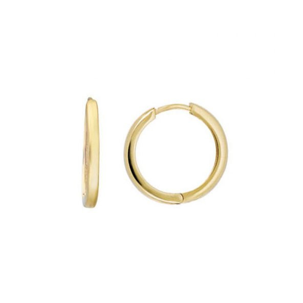 14k Altın Minimal Halka Küpe 1,5-1,7cm ürün görseli 1