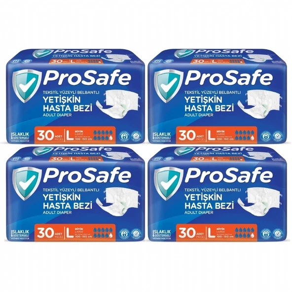 Prosafe Belbantlı Yetişkin Hasta Bezi L 30x4 120 Adet ürün görseli 1
