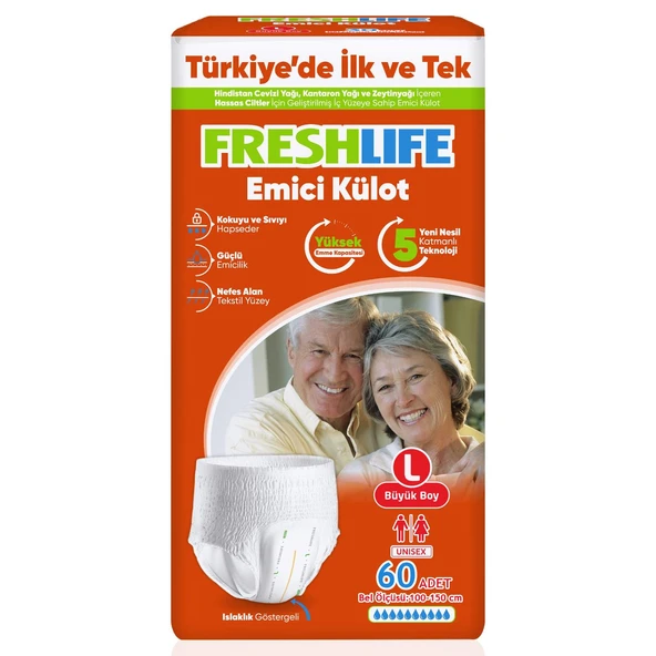 Freshlife Emici Külot L-Large Beden 60 Adet ürün görseli 1