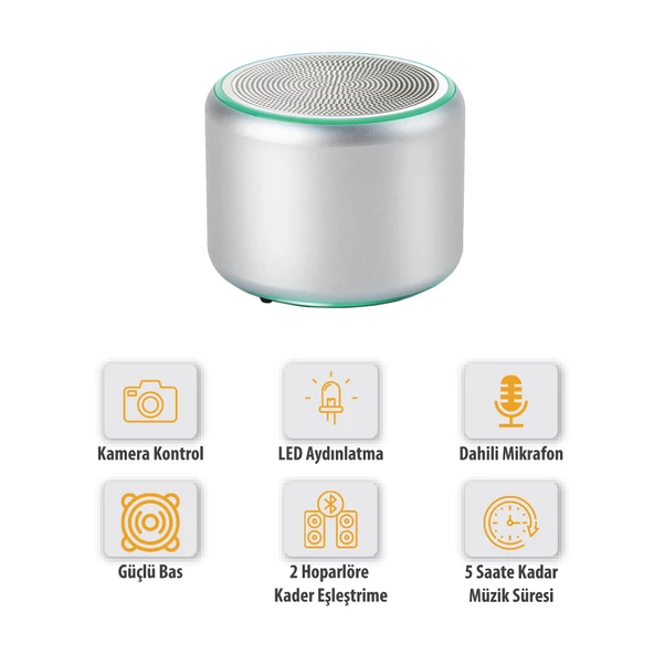 Logia Mini S 5W Kablosuz Bluetooth Hoparlör - Resim 3