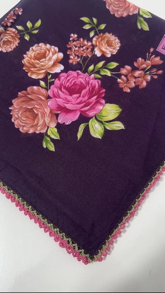 Eripek Oyalı Pamuk Yazma - 90 x 90 - Resim 10