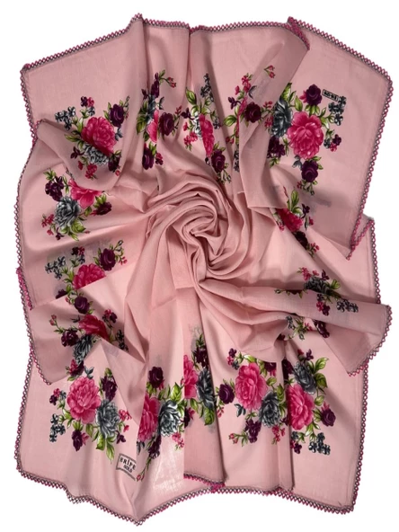 Eripek Oyalı Pamuk Yazma - 90 x 90 - Resim 5