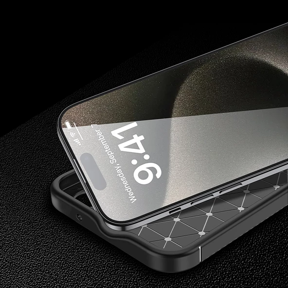iPhone 16 Pro Kılıf Elde Kaymayan Kamera Korumalı Silikon - Resim 12