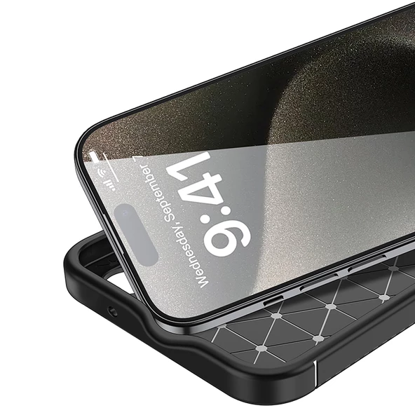 iPhone 16 Pro Kılıf Elde Kaymayan Kamera Korumalı Silikon - Resim 8